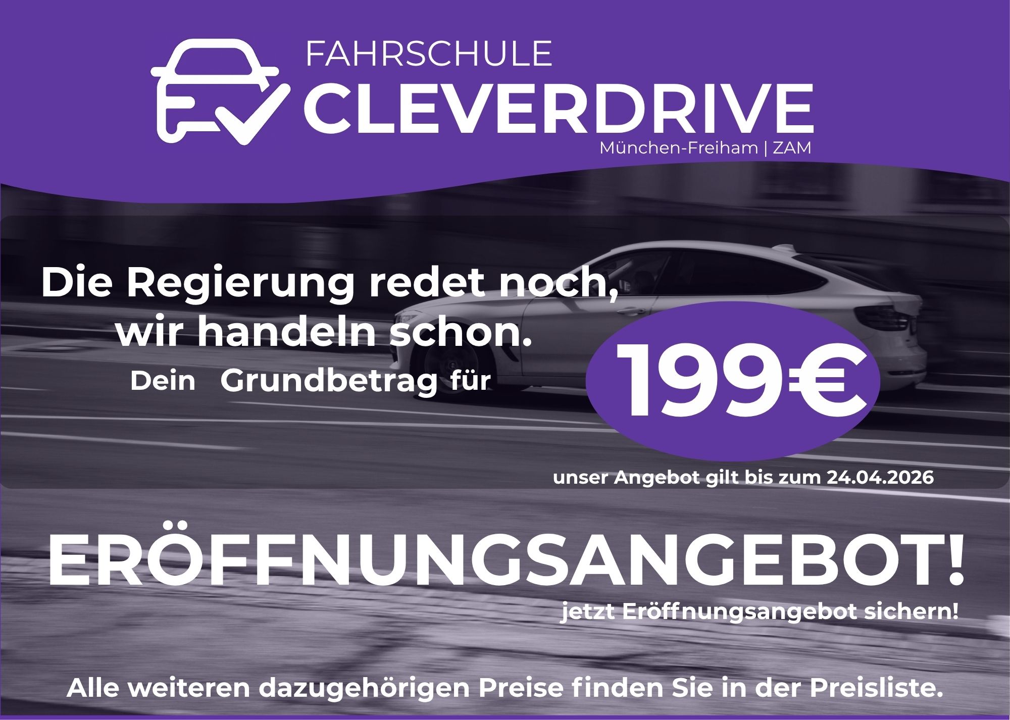 Eroeffnungsangebot - Grundbetrag fuer 199 Euro